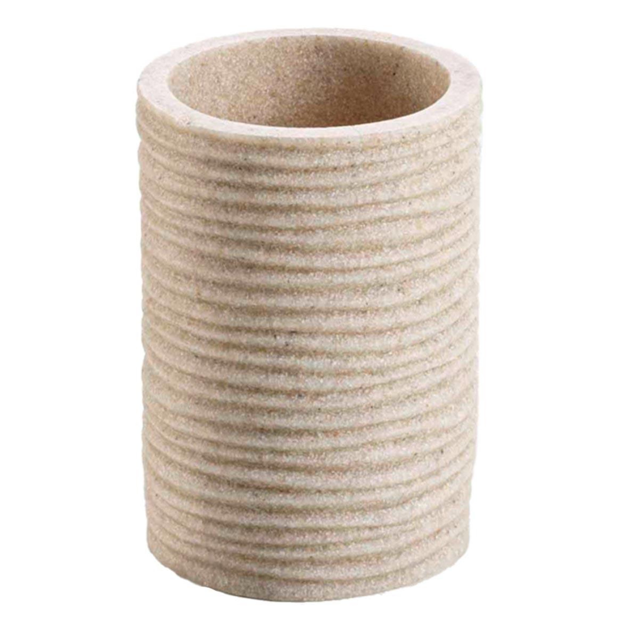 Douceur d'Intérieur Gobelet effet strié  siloa  10cm sable