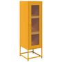 Voir la diapositive 2 : VIDAXL Buffet haut jaune moutarde 36x39x123 cm acier lamine a froid