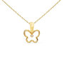 Voir la diapositive 1 : L'ATELIER D'AZUR Collier - Pendentif Or 18 Carats 750/000 Jaune Motif Papillon - Chaine Dorée