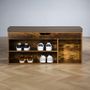 Voir la diapositive 3 : IDIMEX Banc de rangement à chaussures BAIA avec coffre, en bois