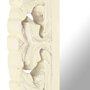 VIDAXL Miroir sculpte a la main Blanc 50x50 cm Bois de manguier massif