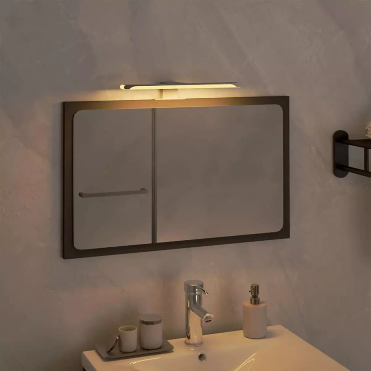 VIDAXL Lampe de miroir a LED 5,5 W Blanc chaud 30 cm 3000 K