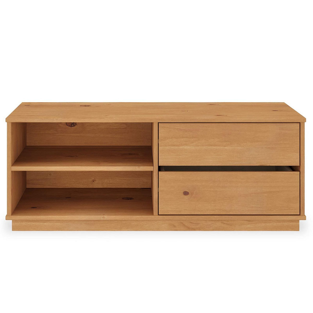 IDIMEX Meuble TV MAITE L 110 cm 2 tiroirs en bois massif
