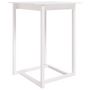 Voir la diapositive 2 : VIDAXL Table de bar Blanc 80x80x110 cm Bois massif de pin