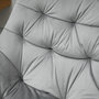 Voir la diapositive 5 : VINSETTO Vinsetto Chaise de bureau design Chesterfield effet capitonné hauteur réglable pivotant 360° piètement chromé velours gris