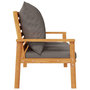 Voir la diapositive 5 : VIDAXL Canape de jardin 120 cm avec coussin bois d'acacia massif