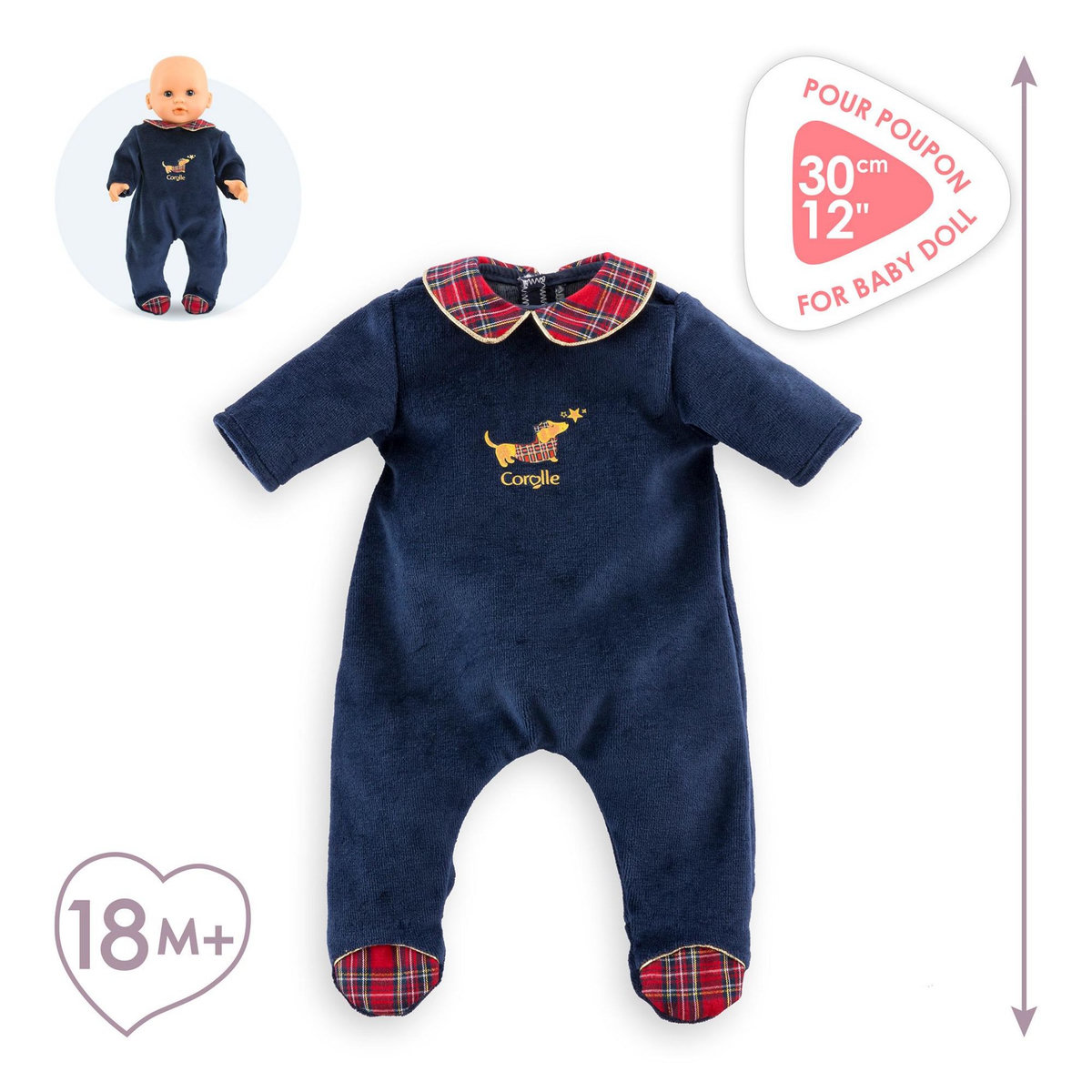 Corolle Pyjama Corolle en Fêtes pour poupon 30 cm