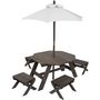 Voir la diapositive 5 : Kidkraft Ensemble jardin pour enfant avec parasol - Table et tabourets en bois - OCTAGON