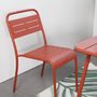 Voir la diapositive 3 : CONCEPT USINE Lot de 4 chaises salon de jardin repas terracotta BERGAME