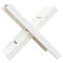 Voir la diapositive 2 : VIDAXL Porte-buches Blanc 47x39,5x48 cm Bois massif de pin
