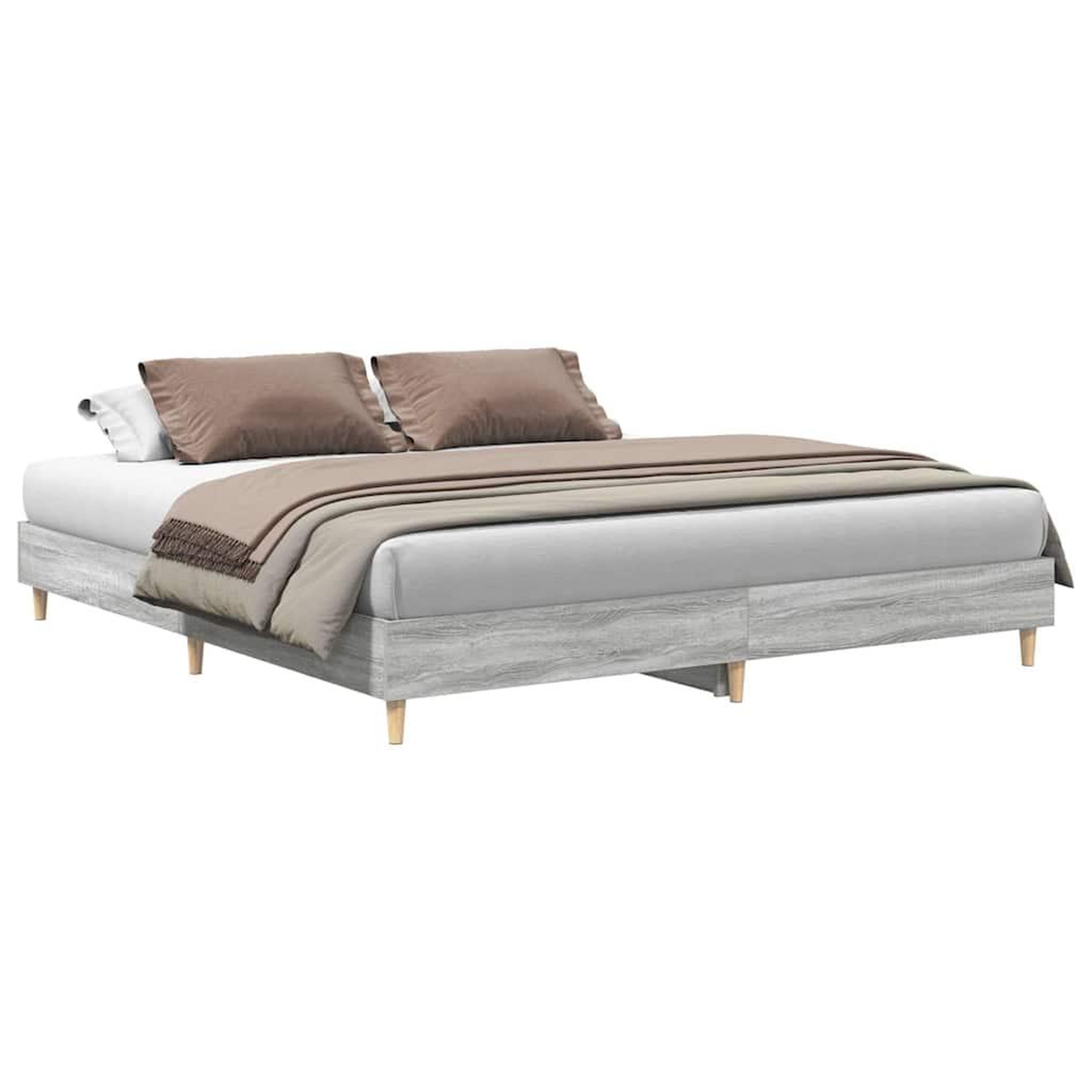 Voir la diapositive 2 : VIDAXL Cadre de lit sans matelas sonoma gris 180x200 cm