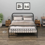 VIDAXL Tables de chevet 2 pcs Chene fume 40x35x50 cm