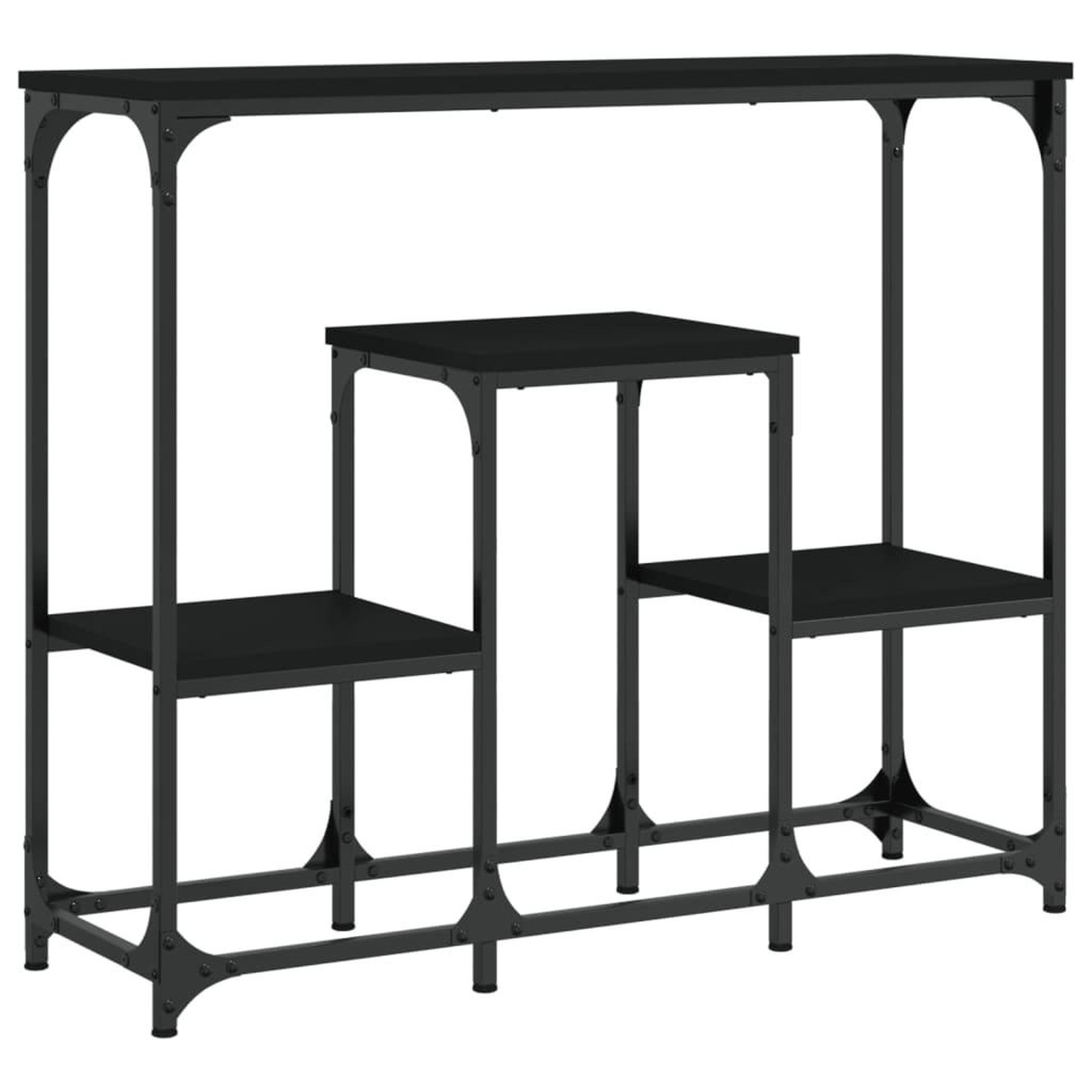 Voir la diapositive 2 : VIDAXL Table console noir 89,5x28x76 cm bois d'ingenierie