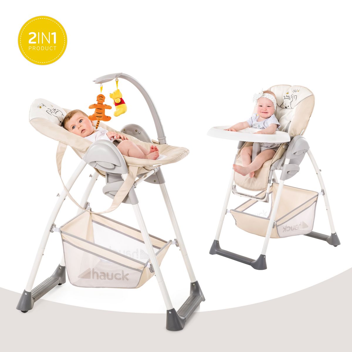 HAUCK Chaise haute Sit N Relax 2 en 1 - Winnie l'ourson