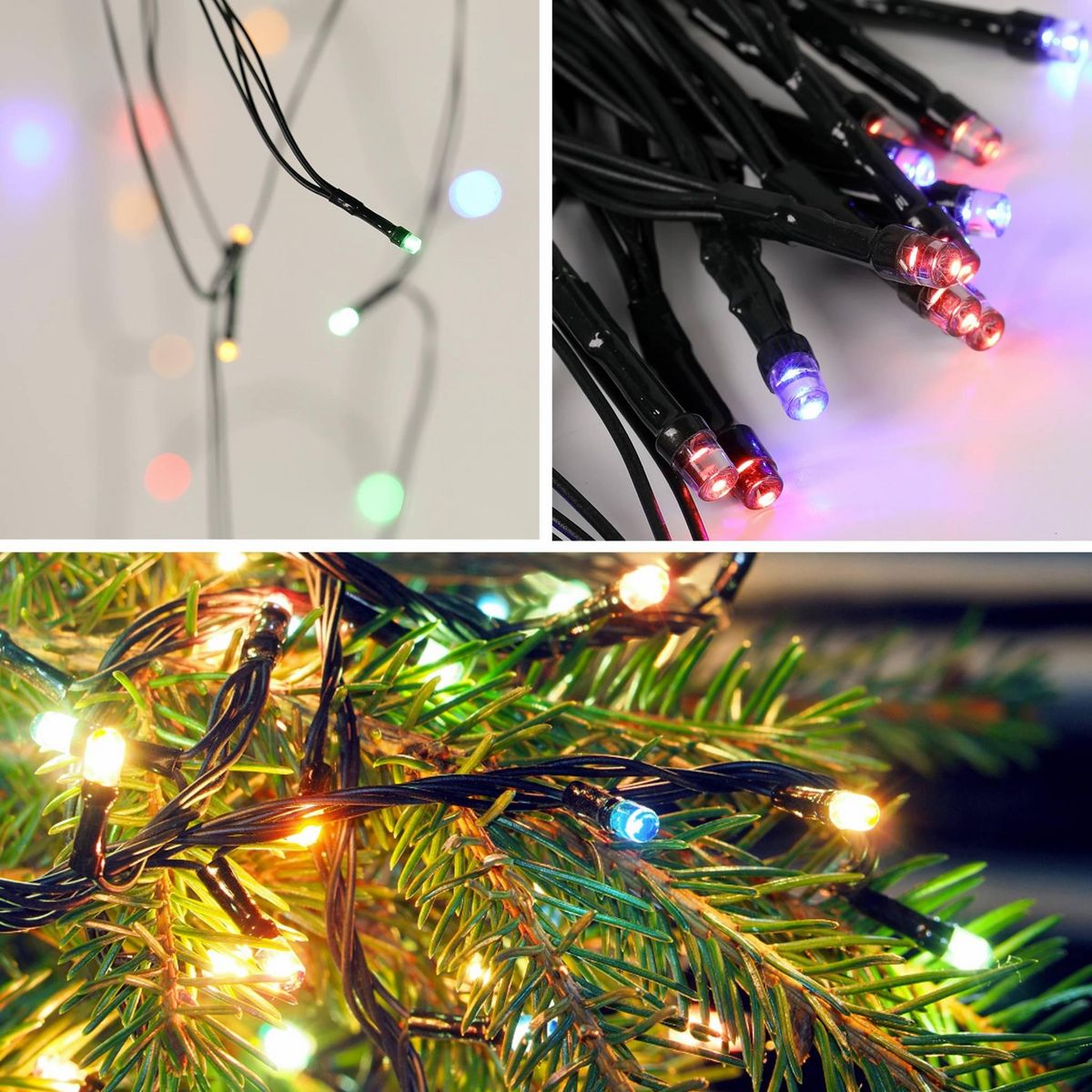 SWEEEK Guirlande lumineuse solaire. Classe énergétique A+++. couleur LED : multicolore. guirlande d'extérieur