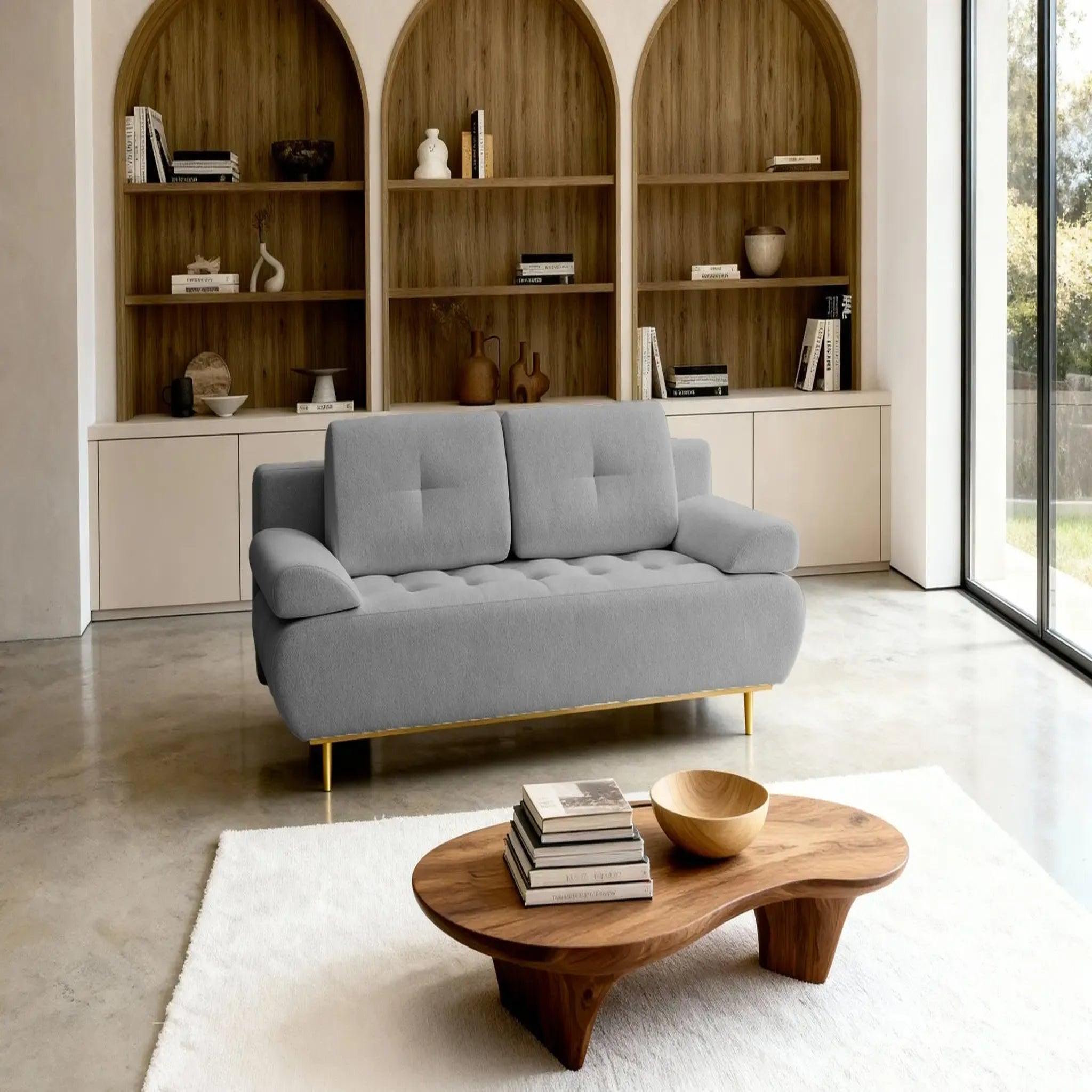 Voir la diapositive 6 : CASANOVA PARIS Amaro - canapé droit convertible tissu velours 2 places