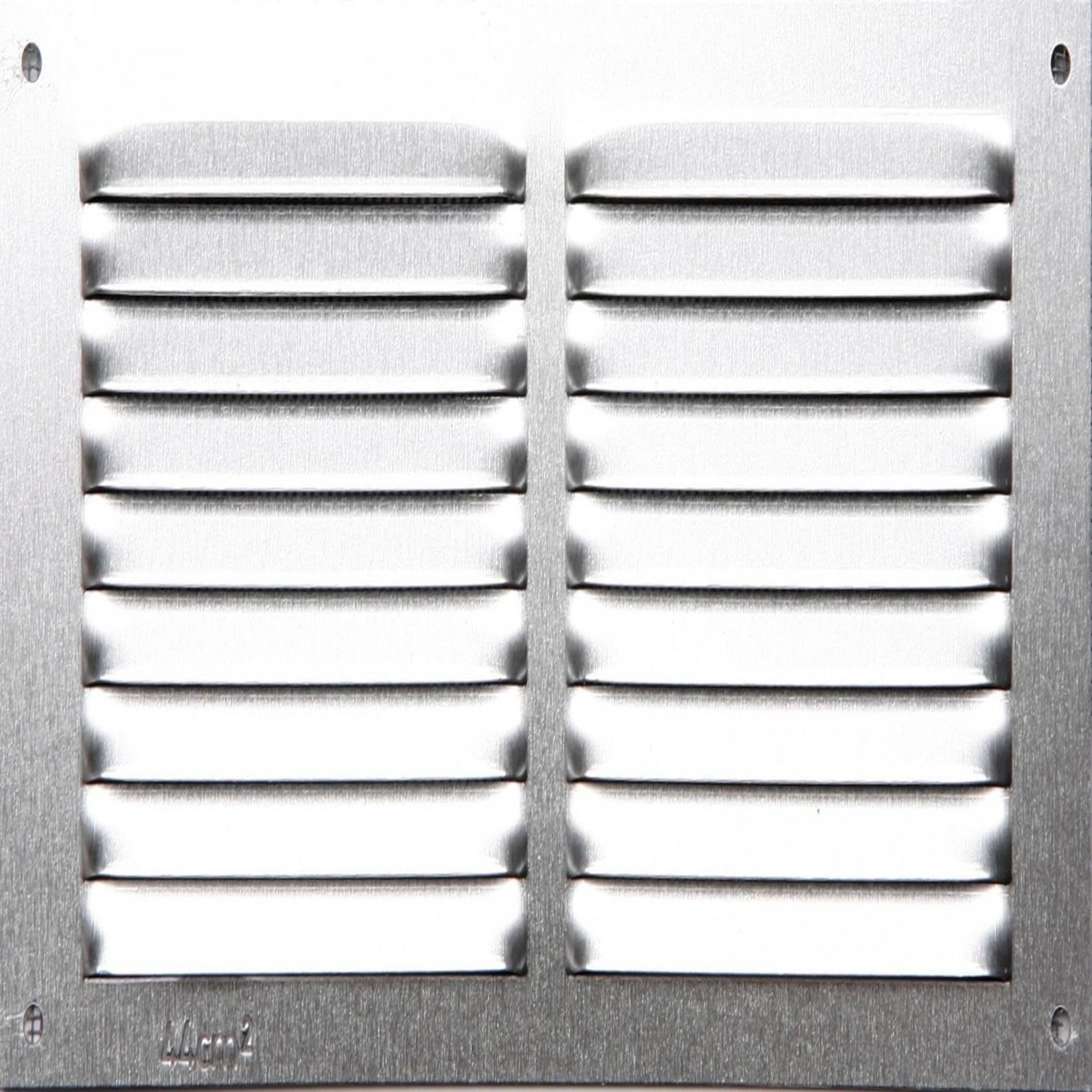 CENTRALE BRICO Grille d'aération aluminium anodisé, L.10 x l.20 cm