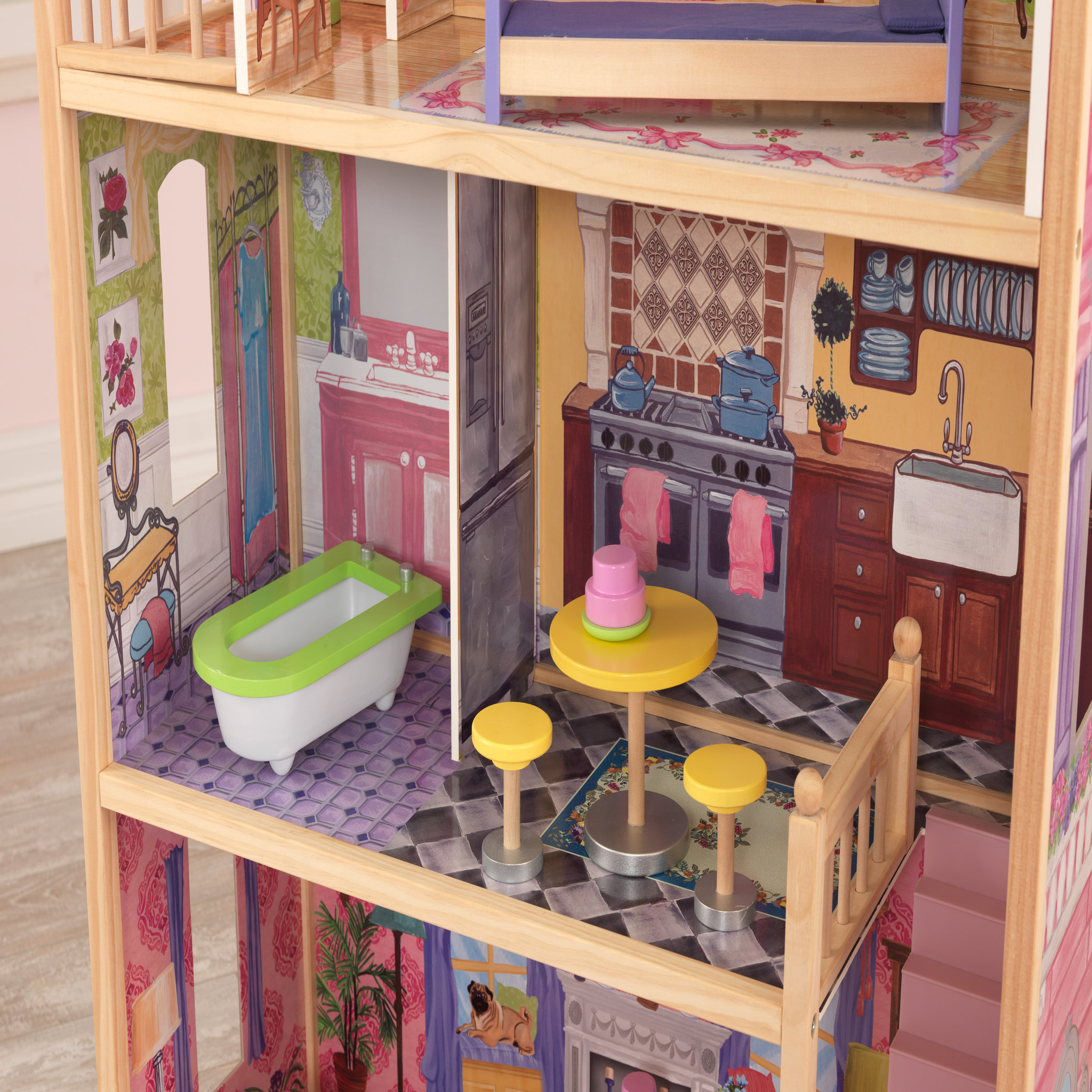 Voir la diapositive 4 : Kidkraft Maison de poupée bois Kayla