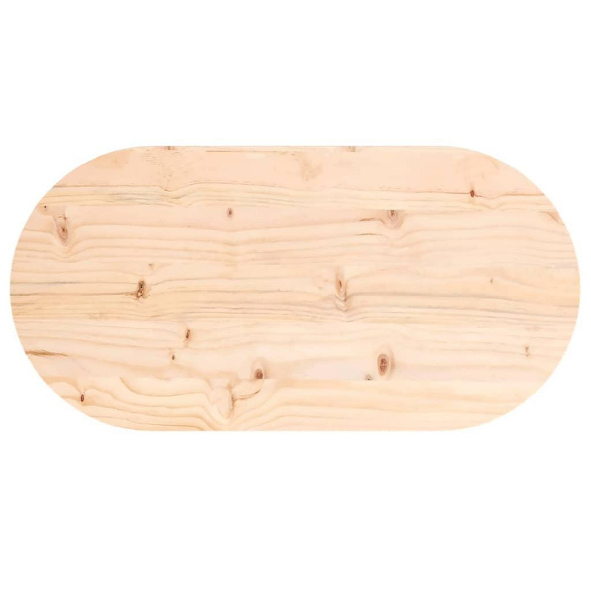 VIDAXL Dessus de table 60x30x2,5 cm bois de pin massif ovale