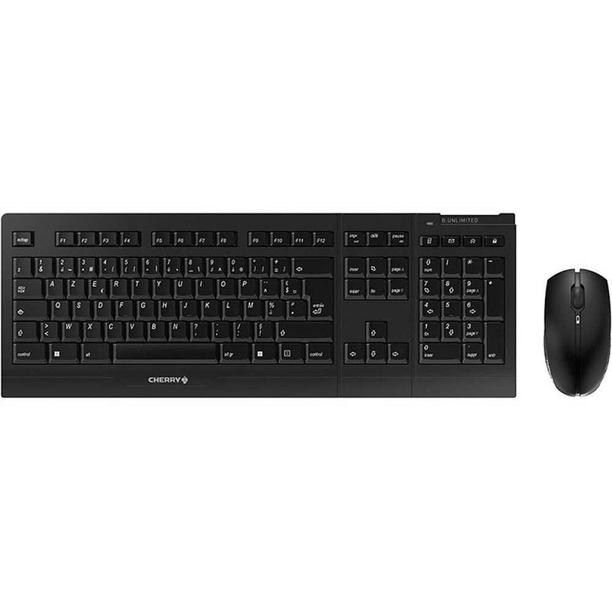 Cherry CHERRY B.UNLIMITED 3.0 Ensemble Clavier & Souris sans fil, rechargeable, noir, USB, AZERTY - FR