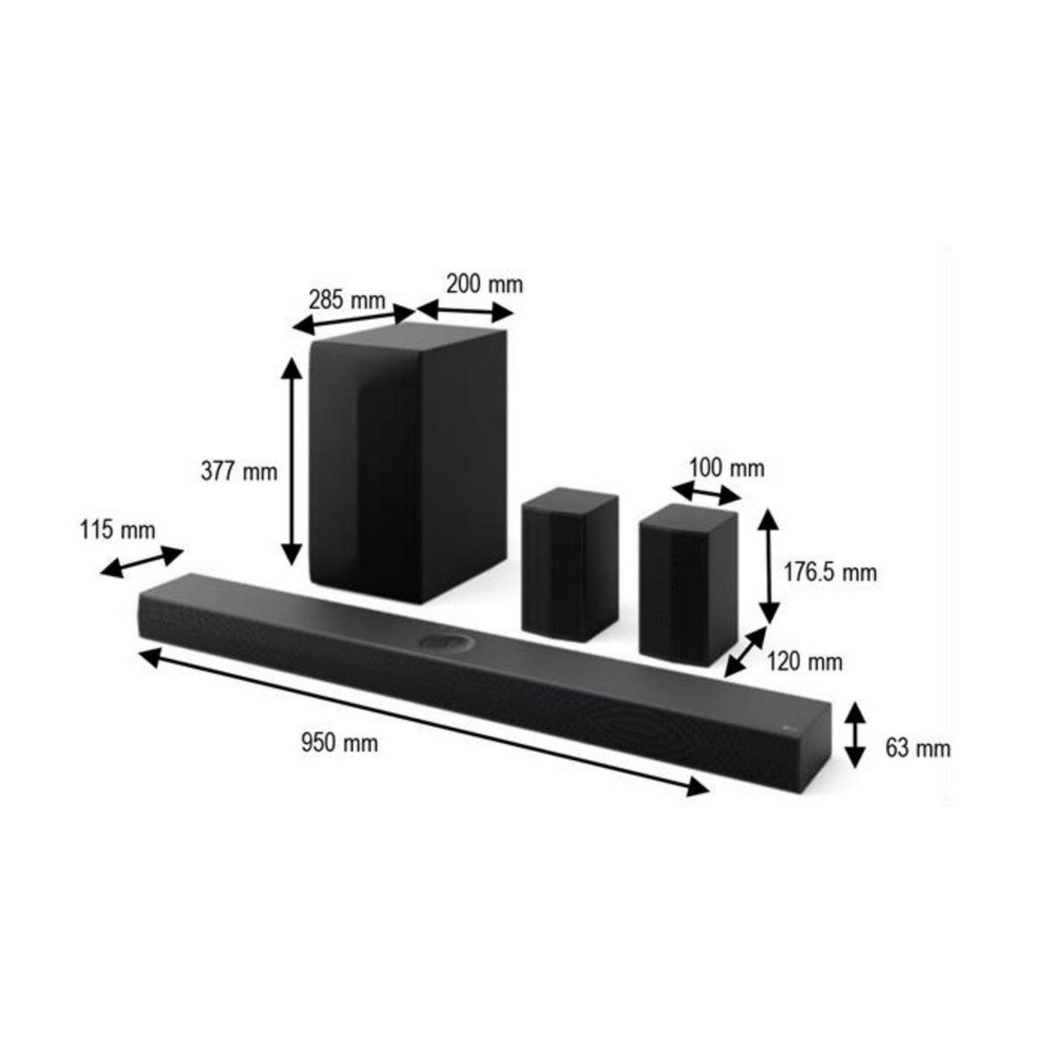 Voir la diapositive 5 : LG Barre de son 5.1 500w bluetooth noir - s70tr