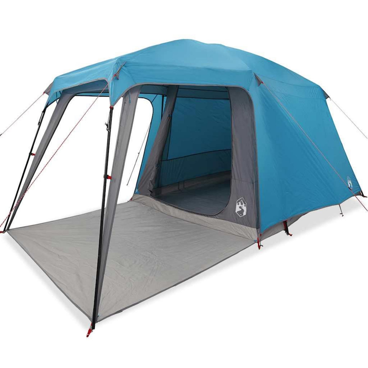 VIDAXL Tente de camping avec dome porche 5 personnes bleu impermeable