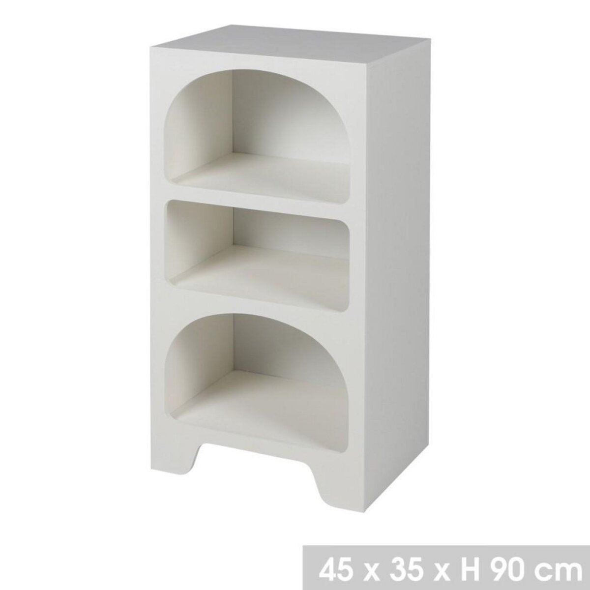 FORNORD Etagère blanche 3 niches design organique