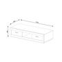 Voir la diapositive 3 : BEST MOBILIER Otis - meuble tv - effet bois gris - 2 tiroirs et 1 niche - 170 cm