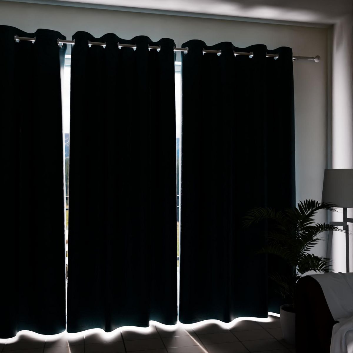 SOLEIL D'OCRE Rideau occultant à oeillets 135x250 cm TROPIC, par Soleil d'Ocre