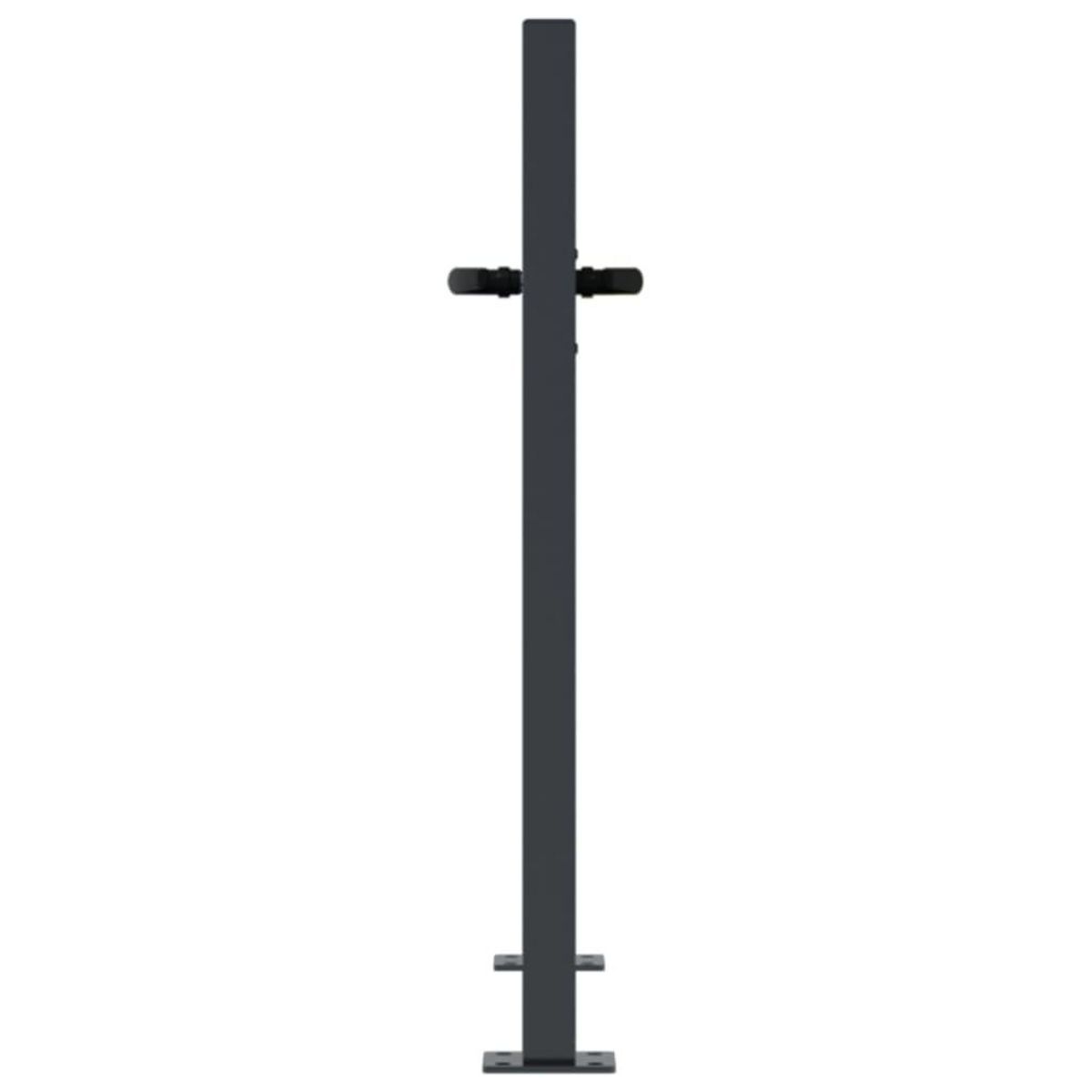 VIDAXL Portail de jardin anthracite 105x80cm acier conception de carre