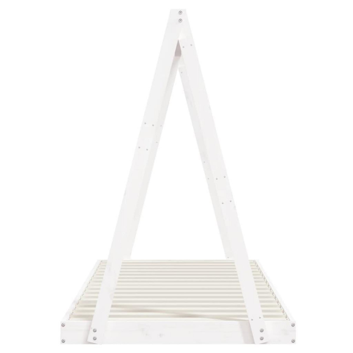 VIDAXL Cadre de lit pour enfants blanc 90x200 cm bois de pin massif