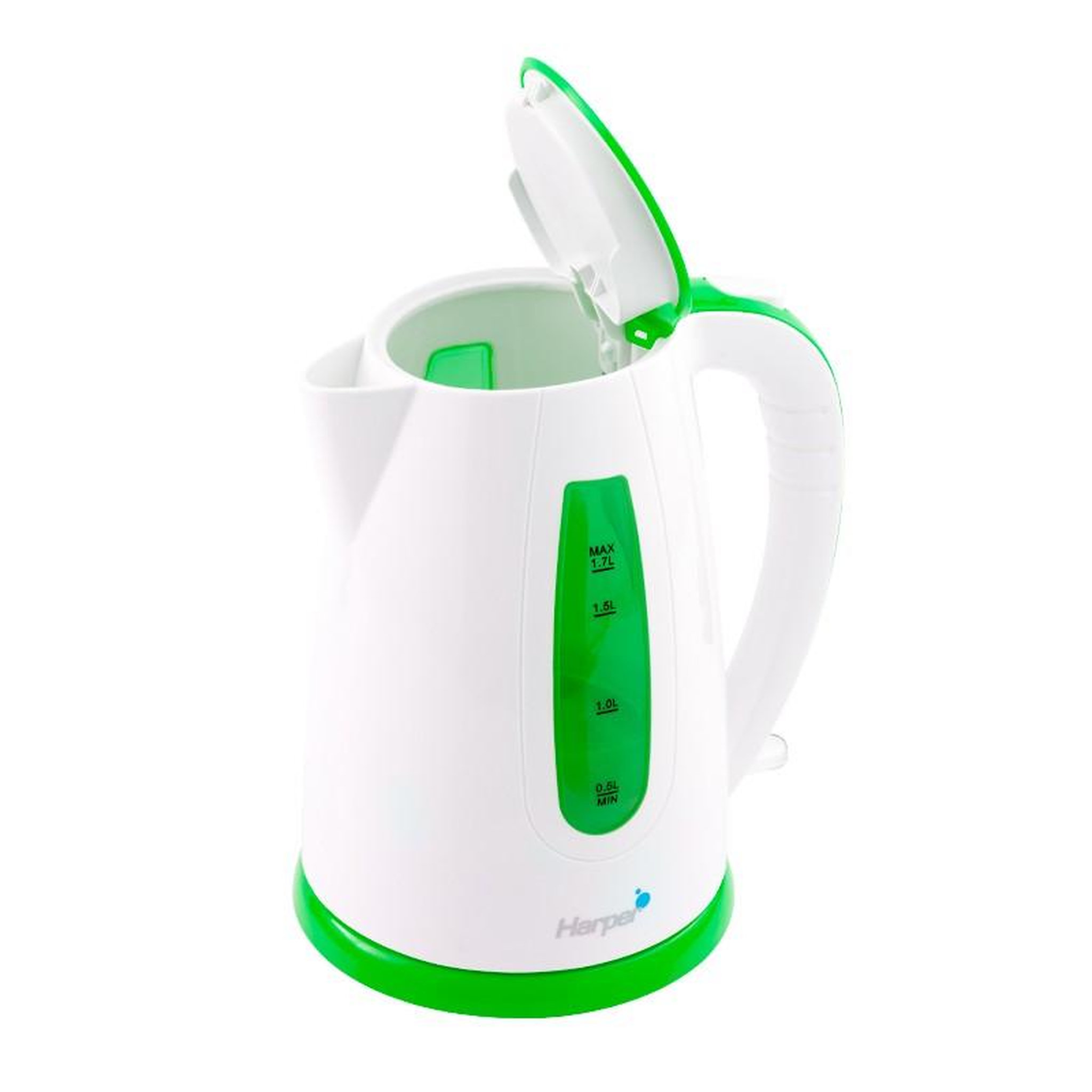 Voir la diapositive 2 : Harper Bouilloire Base Pivotante 1.7l Hwk11 Vert Harper