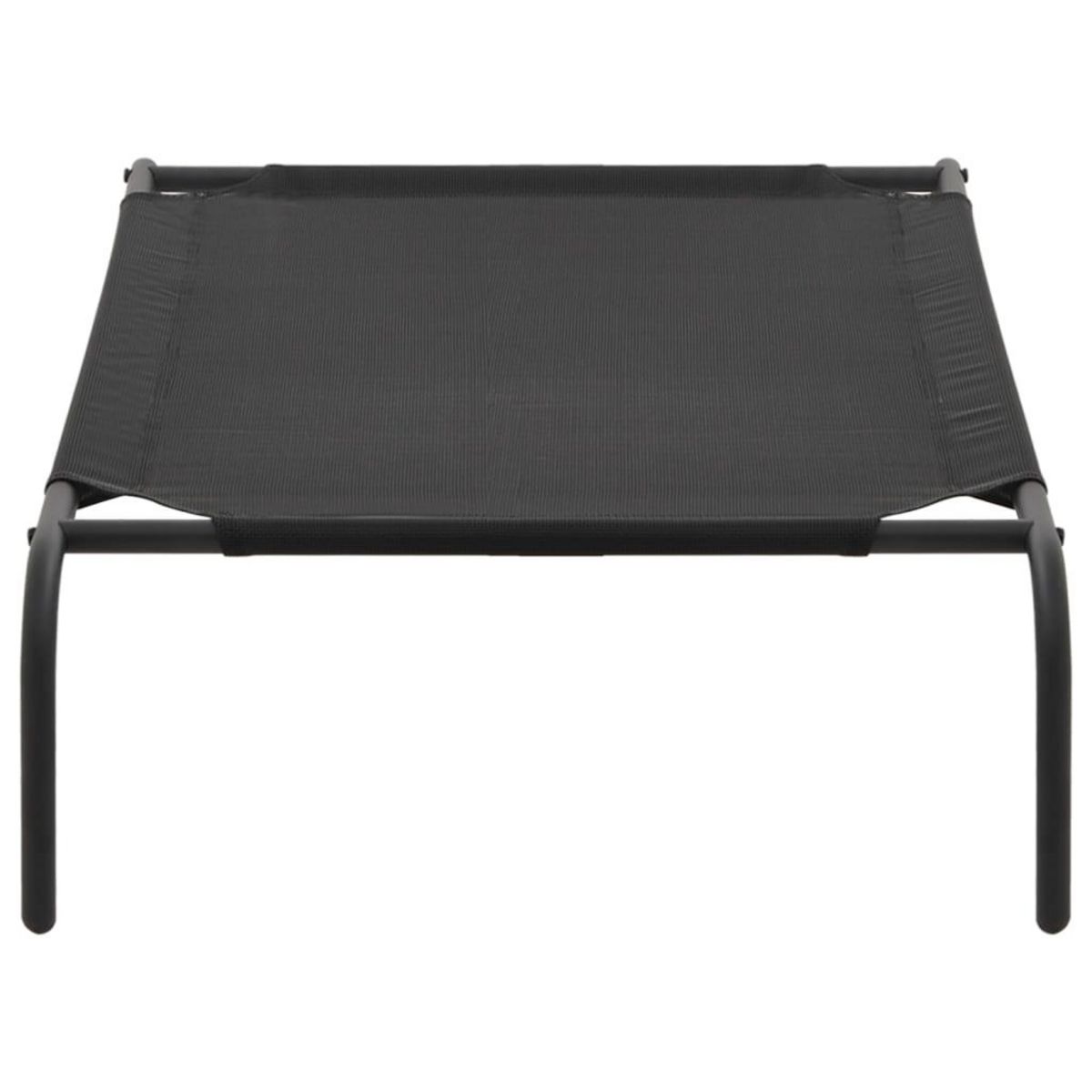 VIDAXL Lit sureleve pour chien Noir S Textilene