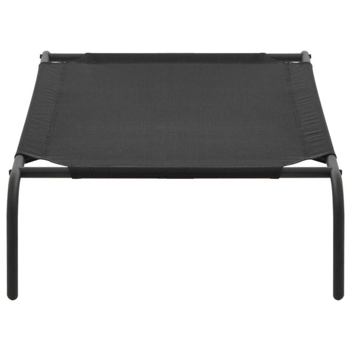 VIDAXL Lit sureleve pour chien Noir S Textilene