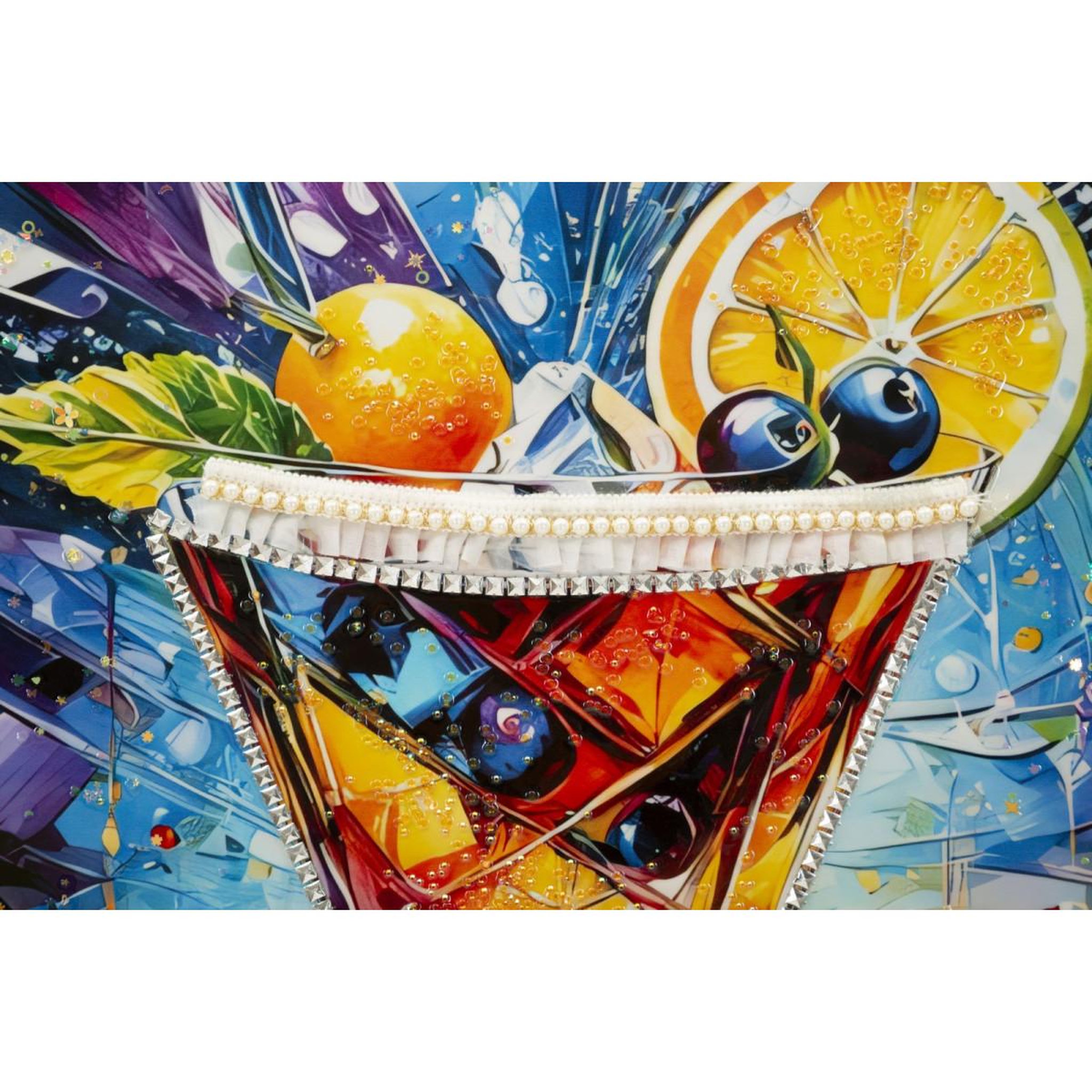 Voir la diapositive 3 : Paris Prix Tableau imprimé  cocktail i  62x92cm multicolore