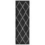 Voir la diapositive 2 : VIDAXL Tapis shaggy a poils longs moderne noir et creme 80x250 cm