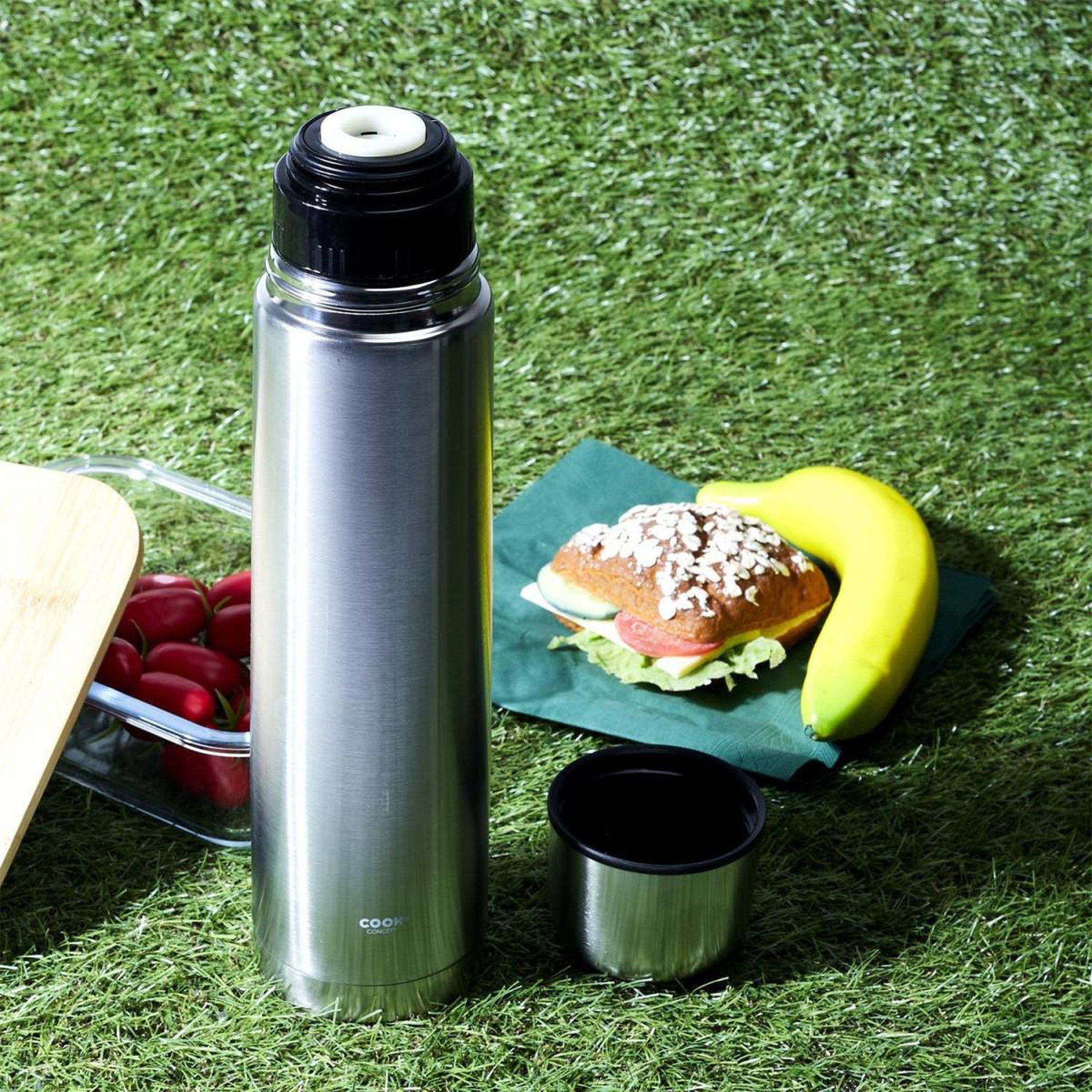 Voir la diapositive 5 : COOK CONCEPT Bouteille Isotherme Inox  Transport  1L Argent