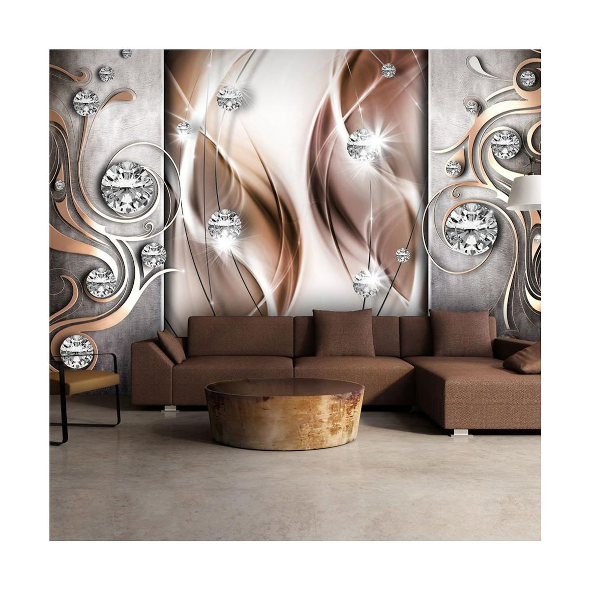 Paris Prix Papier Peint  Brown & Diamonds