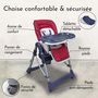 Voir la diapositive 3 : Monsieur Bébé Chaise haute bébé pliable réglable hauteur dossier tablette - Ptit