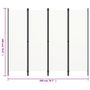 Voir la diapositive 6 : VIDAXL Cloison de separation 4 panneaux Blanc 200x180 cm
