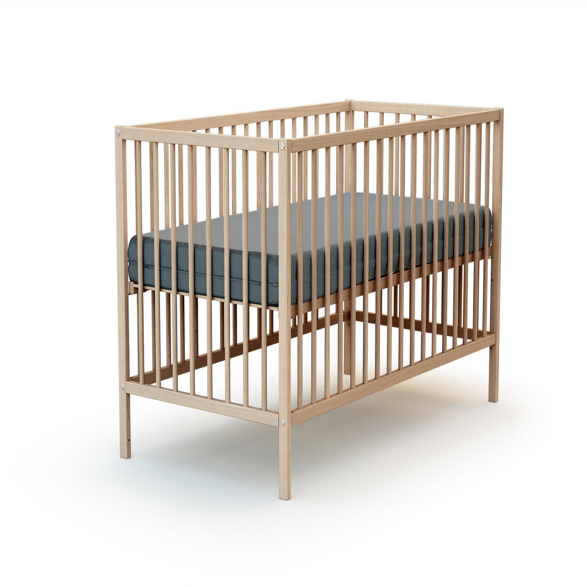 Voir la diapositive 3 : WEBABY Lit bébé en bois 60x120 ONE
