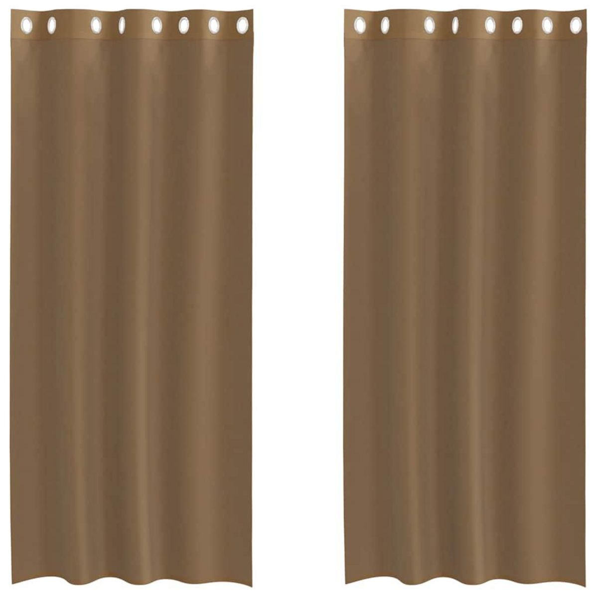 VIDAXL Rideaux en voile avec œillets 2 pcs marron clair