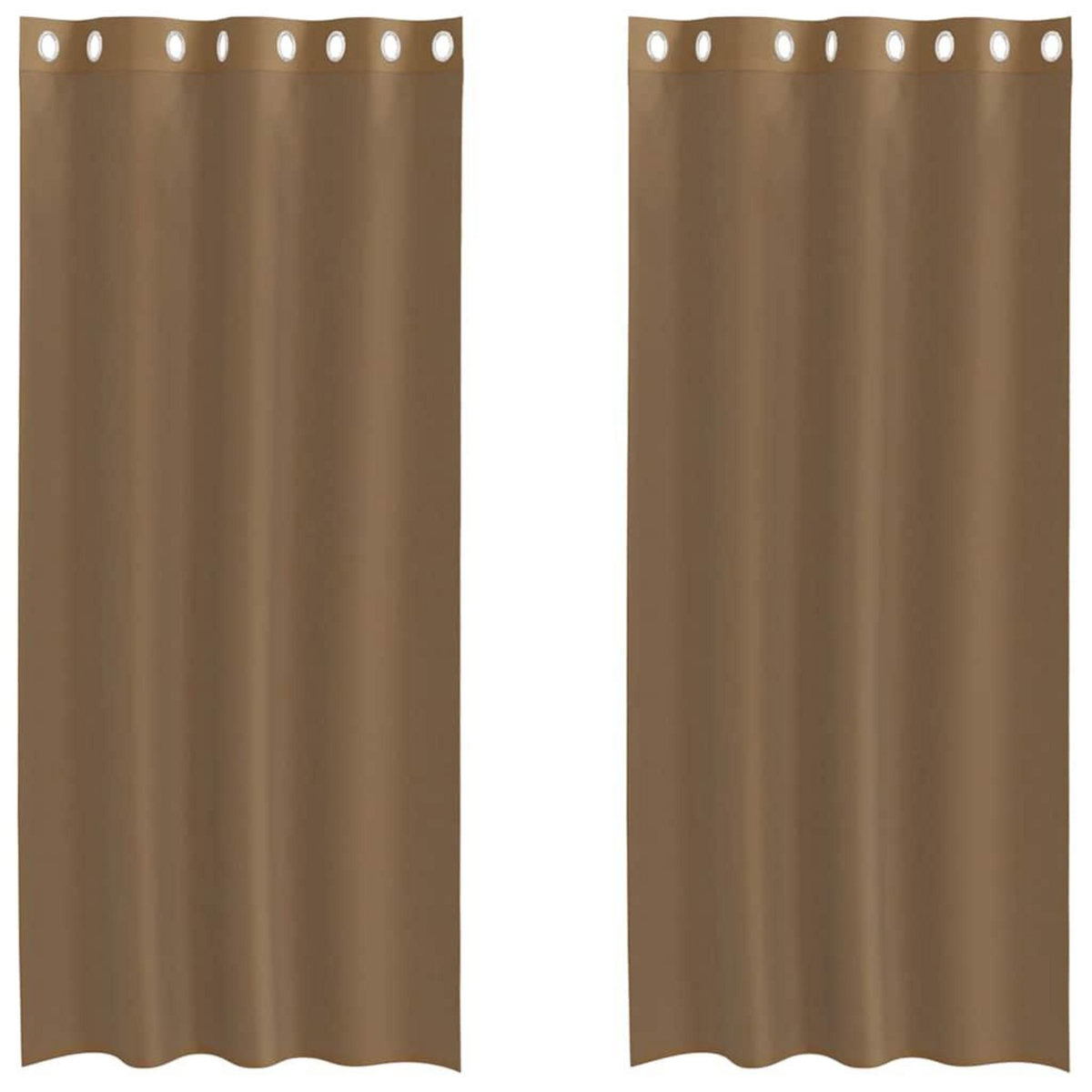 VIDAXL Rideaux en voile avec œillets 2 pcs marron clair
