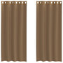 Voir la diapositive 2 : VIDAXL Rideaux en voile avec œillets 2 pcs marron clair