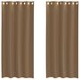 Voir la diapositive 2 : VIDAXL Rideaux en voile avec œillets 2 pcs marron clair