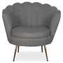 Voir la diapositive 2 : Paris Prix Fauteuil Design Bouclette  André  80cm Gris