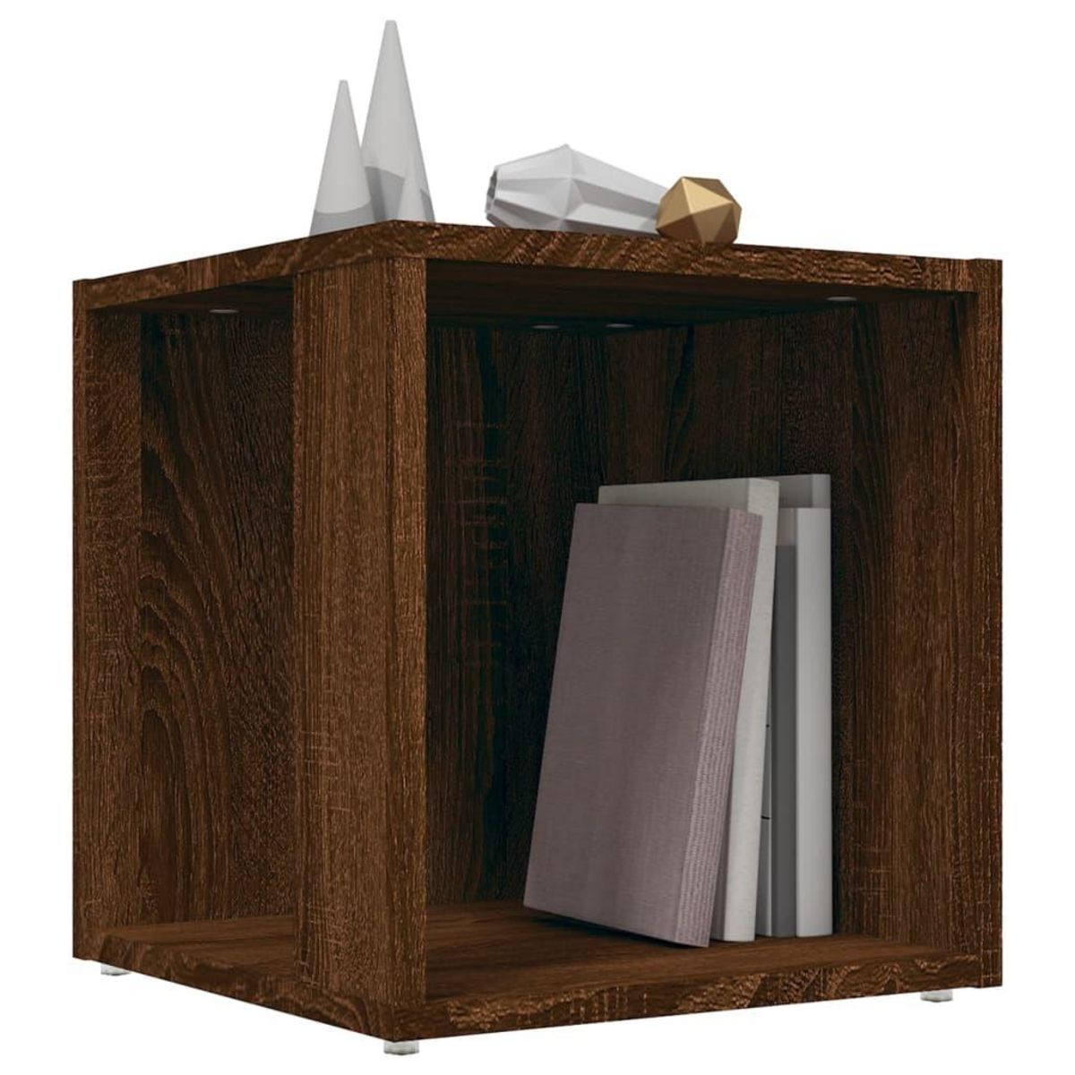 VIDAXL Table d'appoint Chene marron 33x33x34,5 cm Bois d'ingenierie