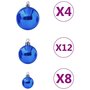 Voir la diapositive 4 : VIDAXL Ensemble de boules de Noël 100 pcs Bleu