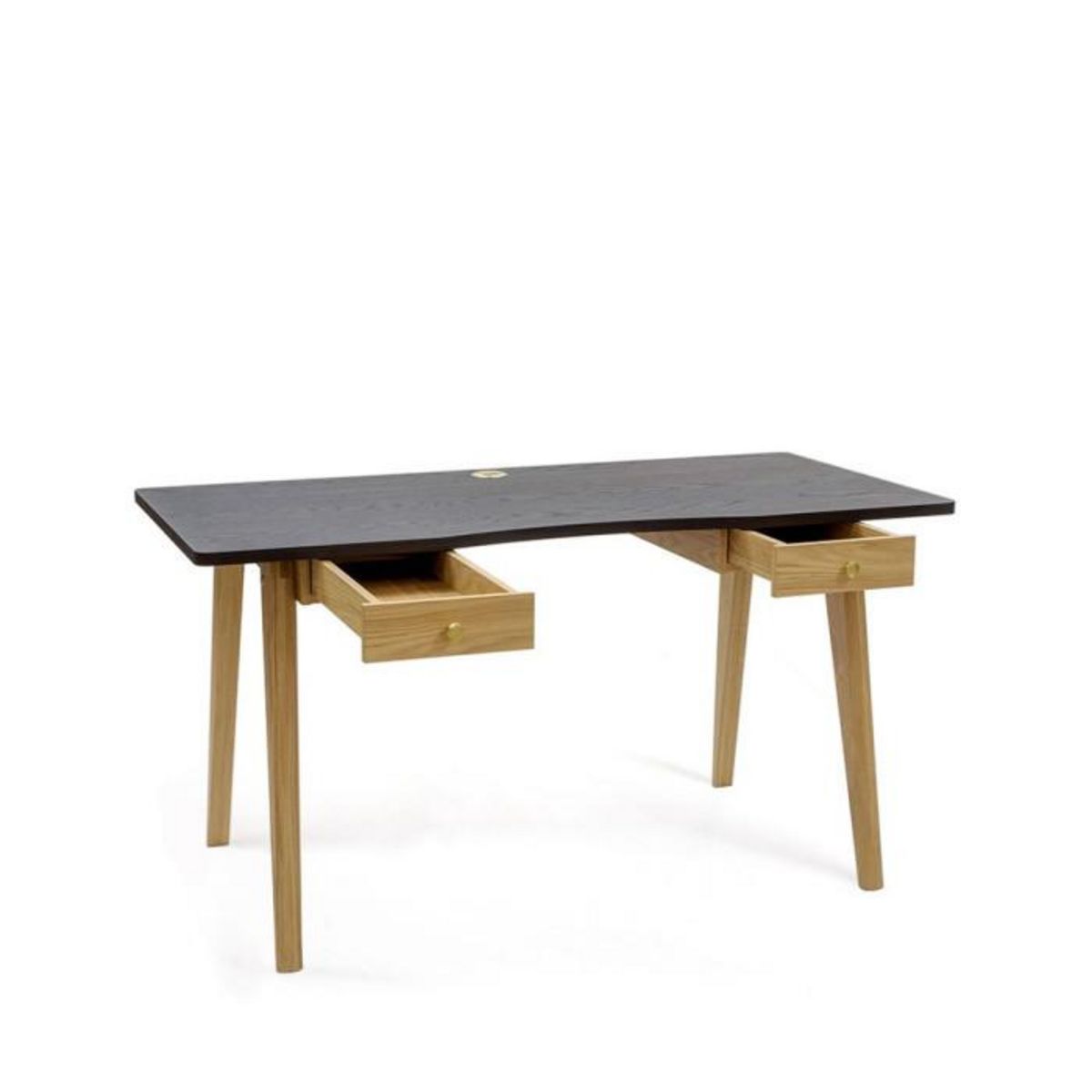 Paris Prix Bureau Design 2 Tiroirs  Nice  140cm Chêne & Noir