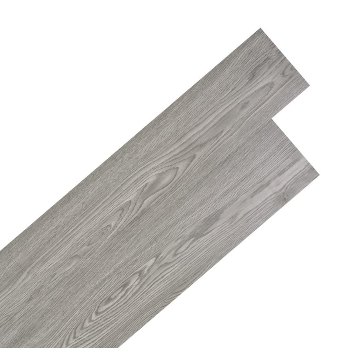 VIDAXL Dalles de plancher PVC autoadhesif 5,02 m^2 2 mm gris fonce